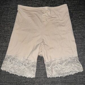 Vintage Flexees Long Briefs Shapers Panty with Lace - Cream